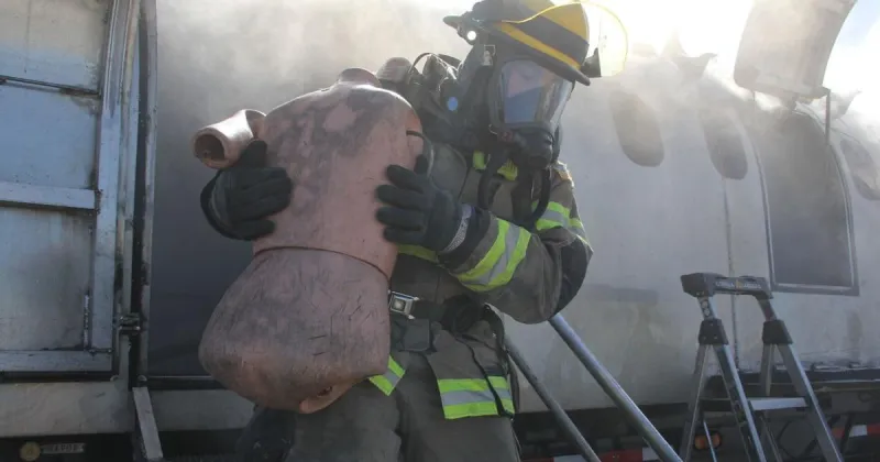 Exceeding federal requirements, RCFD trains all firefighters on aircraft rescue, fire response