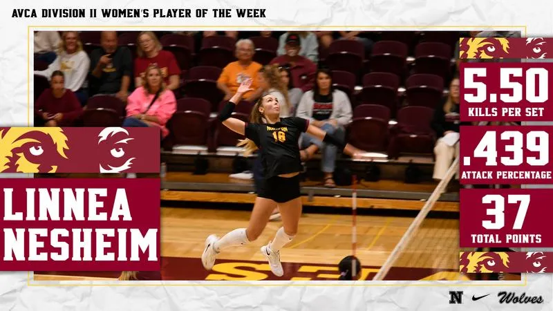 NESHEIM NAMED AVCA NATIONAL PLAYER OF THE WEEK