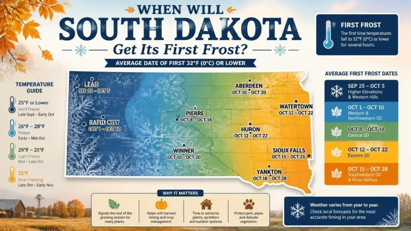When Will South Dakota Get Its First Frost? It's Coming...