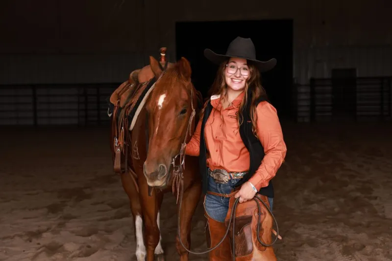 Central Wyoming College student Giana Biagioni receives $10,000 scholarship at National Western groundbreaking