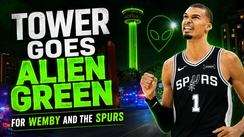Alien' drones light up San Antonio after Spurs Game 7 win