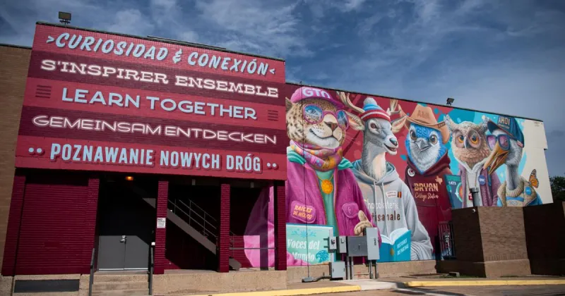 New mural celebrates global friendships at Clara B. Mounce Public Library