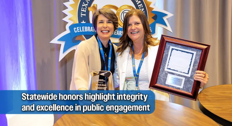 Rivera Honored with Statewide Ethics Award; Communications Team Earns TAMIO Recognition