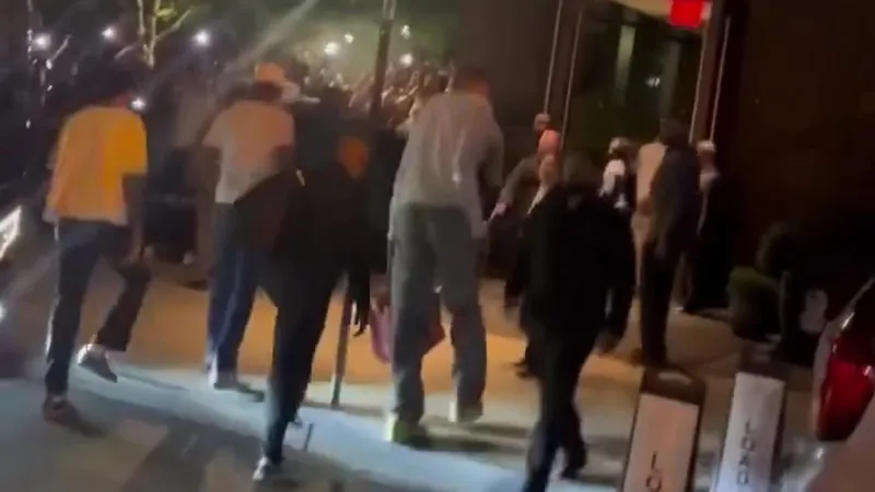 WATCH: Egg thrown near Wembanyama outside New York hotel after Spurs loss
