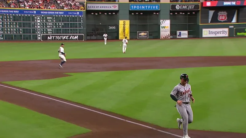 Raynel Delgado drives in 2 in the eighth as the Astros beat the Tig...