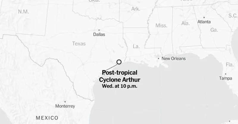 Maps: Tracking Tropical Storm Arthur