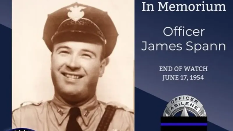 Abilene Police Department honors Officer Jimmy Spann 72 Years after line-of-duty death