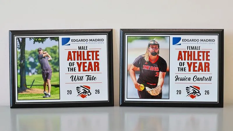 Tate, Cantrell named Edgardo Madrid & Associates Student-Athletes of the Year
