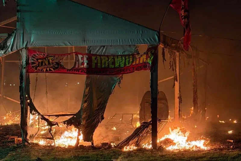 Fireworks Stand Fire In Between Cache and Lawton Ruled Arson