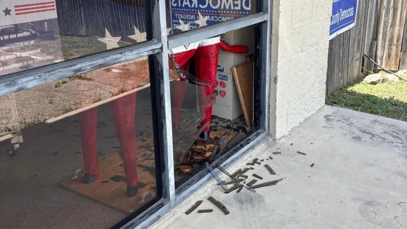 New Braunfels police investigate vandalism at Comal Co. Democratic Party headquarters