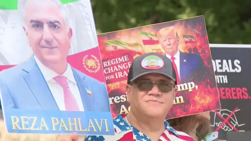 Iranian-Americans rally at Texas Capitol for "Free Iran" on Fourth of July