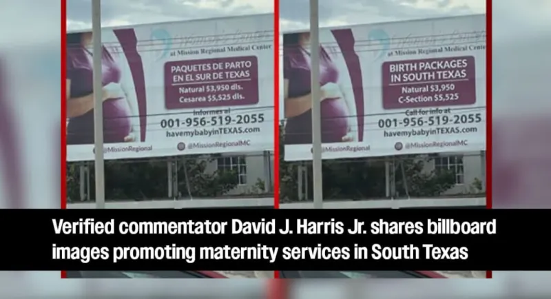 Social Media Post Draws Attention to Mission Regional Medical Center Birth Package Advertising