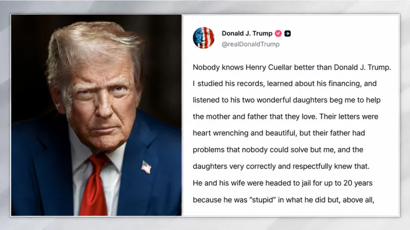 Trump Doubles Down On Cuellar Criticism, Reaffirms Support For Tijerina In TX-28