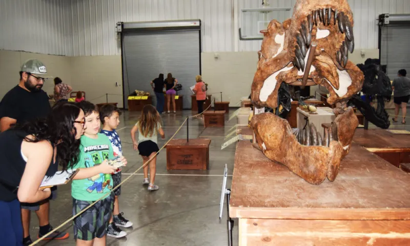 Mobile Dino Museum visits Bowie Library Summer reading