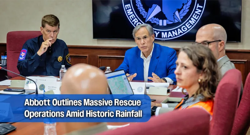 Gov. Abbott Warns of 'Record-Breaking' Floods, Confirms 2 Fatalities in Texas
