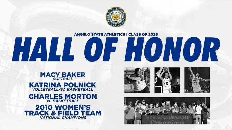Angelo State Athletics Announces Hall of Honor Class of 2026