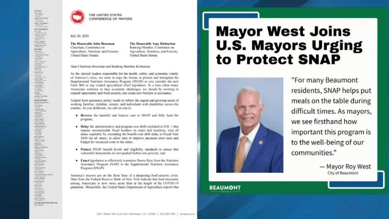 Beaumont Mayor Roy West joins bipartisan push to protect SNAP funding