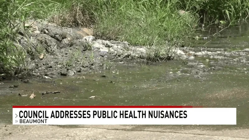 Stagnant, foul-smelling water pools for months at Jefferson House Apartments in Beaumont