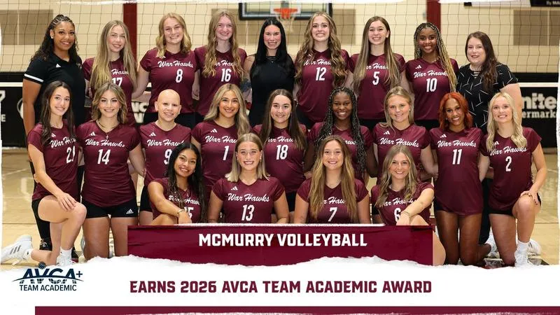 McMurry Volleyball Earns Fourth Consecutive AVCA Team Academic Award