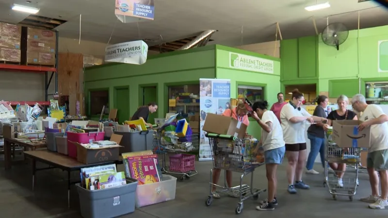 Big Country teachers shop for free classroom supplies