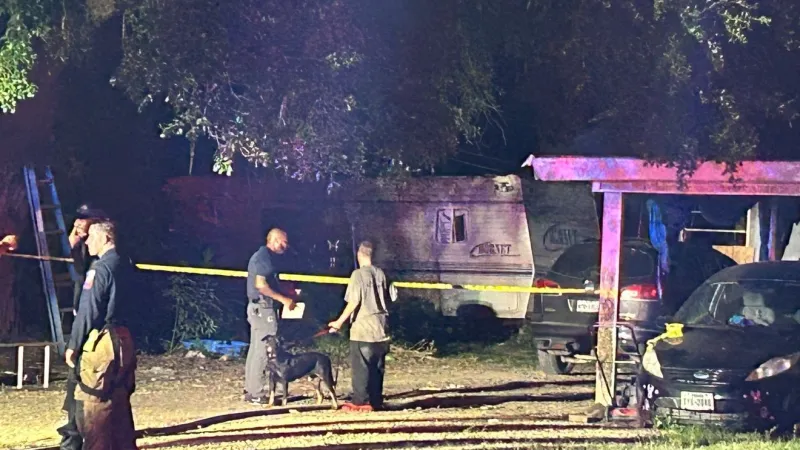 BREAKING: First responders pull man and woman from burning home, rescue dog