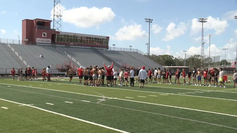 Bridge City hosts youth football camp to build excitement for Cardinals season