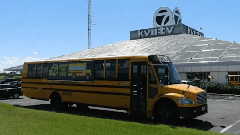ABC 7 Amarillo's Stuff the Bus drive collects school supplies for Panhandle students