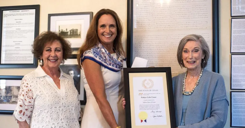 Pattye Greer surprised with Yellow Rose of Texas honor