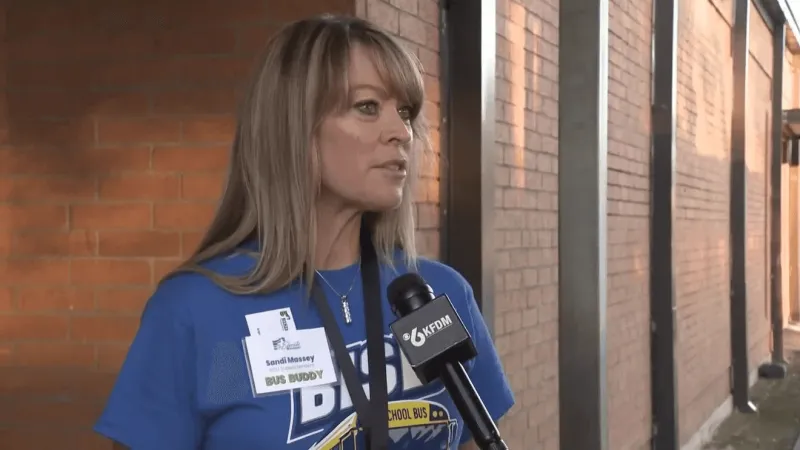 FIRST DAY OF SCHOOL: BISD Superintendent Sandi Massey rides bus for first day of school