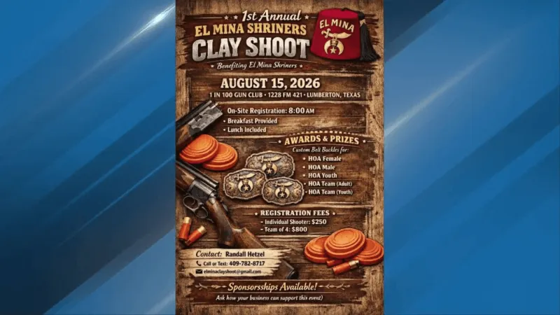 El Mina Shriners to host first annual Sporting Clay Shoot Fundraiser