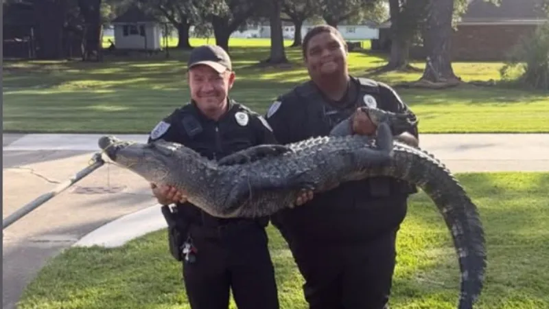 Alligator takes a dip in Jennings pool; apparently, it's pool season for everyone