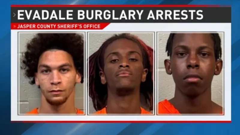 Break-in, stolen handgun, three arrests: Jasper County S.O. quickly nabs burglary suspects