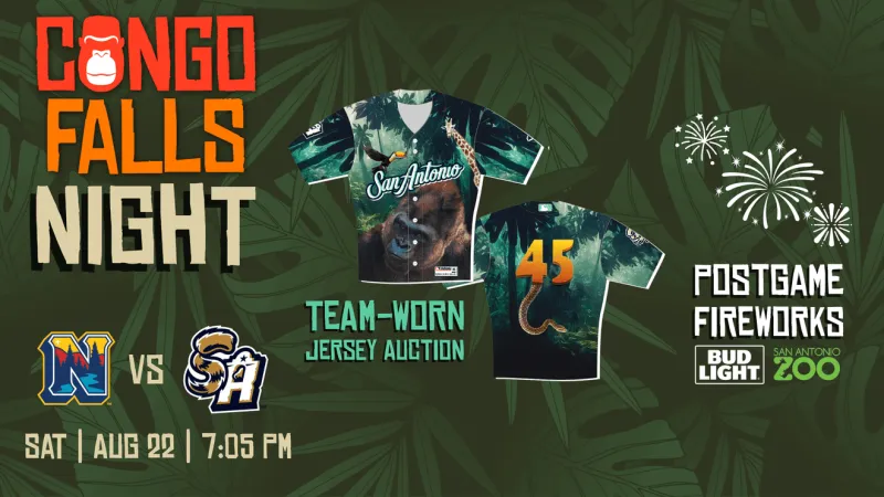 Congo Falls Jersey Night: San Antonio Zoo, Missions Baseball team up for conservation!