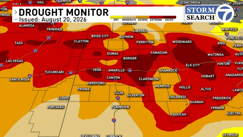 Exceptional drought spreads across Texas Panhandle as dangerous heat persists