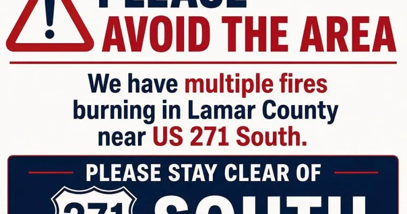 Breaking: Lamar County Officials dealing with multiple fires on US-271