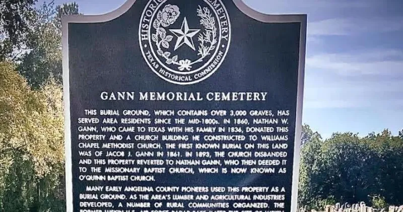 Gann Cemetery was burial ground for many Angelina County pioneers