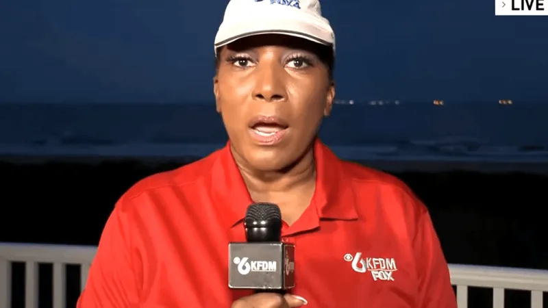Churning Gulf: Trina Adger is at Crystal Beach where TS Edouard has the Gulf acting up