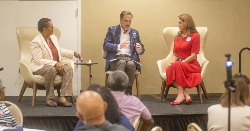 Shofner defends vouchers as Lathan counters