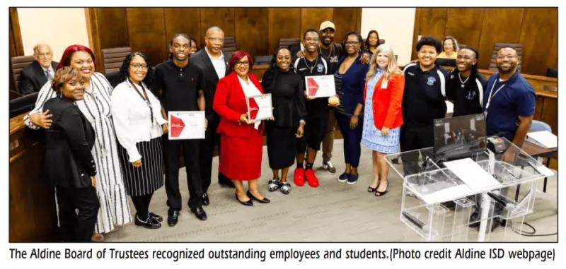 Aldine Board Recognizes Students, Staff