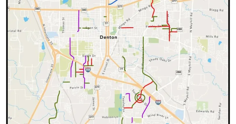 What to know: Denton to briefly close dozens of roads for resurfacing in September