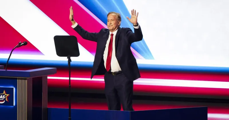 Paxton hits primary talking points in speech at Republican midterm convention Wednesday