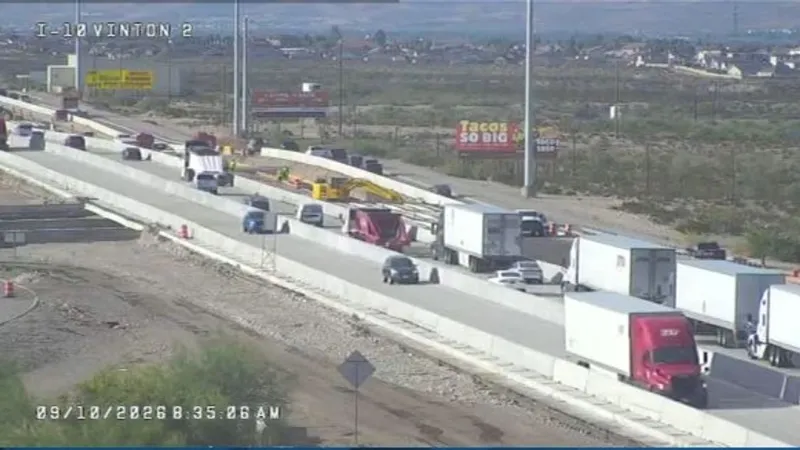 Stalled vehicle blocks I-10 East at Vinton as congestion builds; clearing time unknown