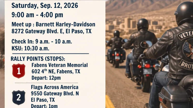 El Paso VA raises suicide prevention awareness, invites community to motorcycle ride
