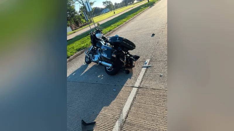 Driver crashes into BPD motorcycle; officer feet away and unhurt during traffic stop