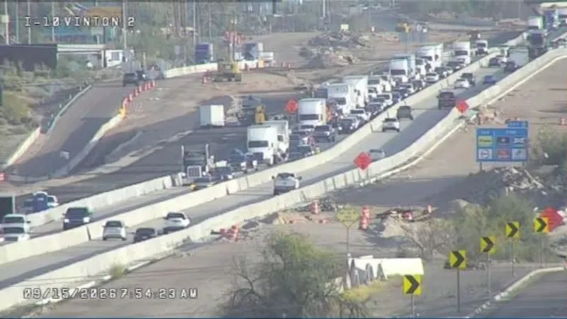Left lane blocked on westbound I-10 at Vinton by stalled vehicle Tuesday