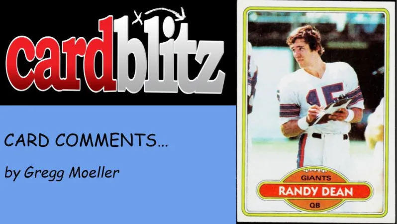 Card Comments... Randy Dean