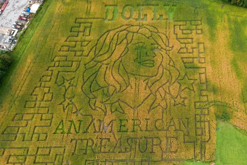 Aw shucks: Dolly Parton corn mazes crop up in fields nationwide