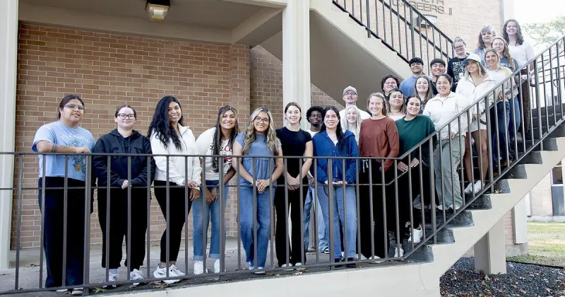 Respiratory care students donate books to first-year students