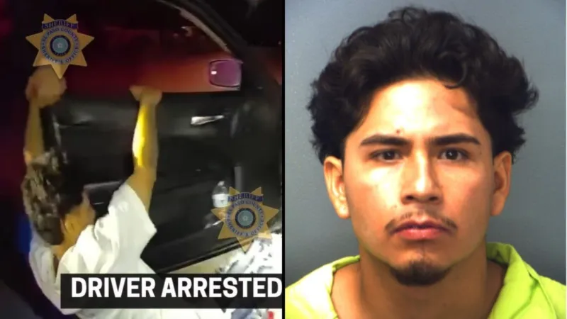 BODYCAM: 23-year-old arrested after alleged 100 mph chase ends in crash near Sparks