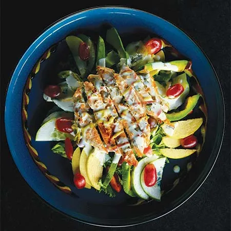 Top tender chicken with a creamy dressing for refreshing meal